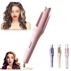 Automatic 3-barrel Hair Curler - Pink